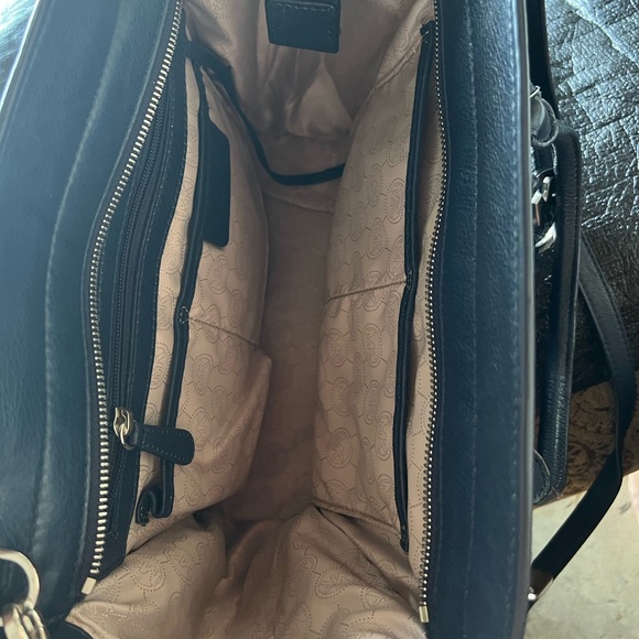 Michael Kors Dark Blue Leather Satchel - Picture 7 of 7